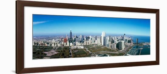 View of a Park in a City, Millennium Park, Lake Michigan, Chicago, Cook County, Illinois, USA-null-Framed Photographic Print