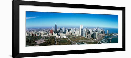 View of a Park in a City, Millennium Park, Lake Michigan, Chicago, Cook County, Illinois, USA-null-Framed Photographic Print