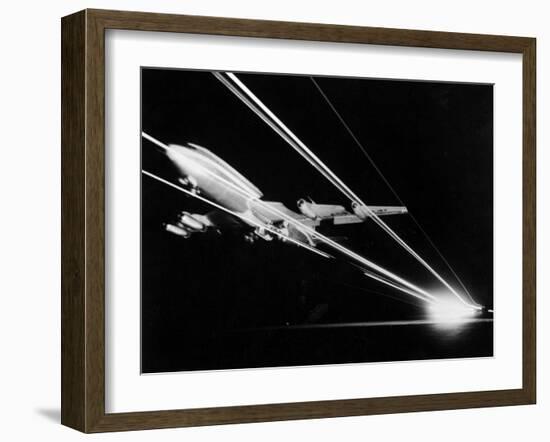 View of a Passenger Jet Flying-null-Framed Photographic Print