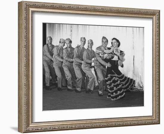 View of a Production of the Play "We're Telling You" at a WAC and Soldier Show-Charles E^ Steinheimer-Framed Photographic Print