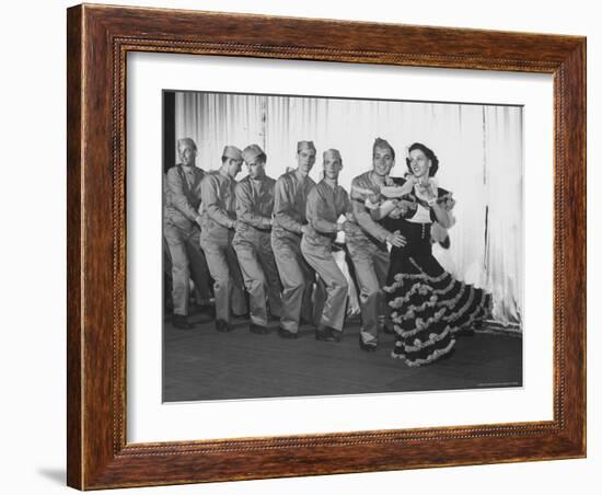 View of a Production of the Play "We're Telling You" at a WAC and Soldier Show-Charles E^ Steinheimer-Framed Photographic Print