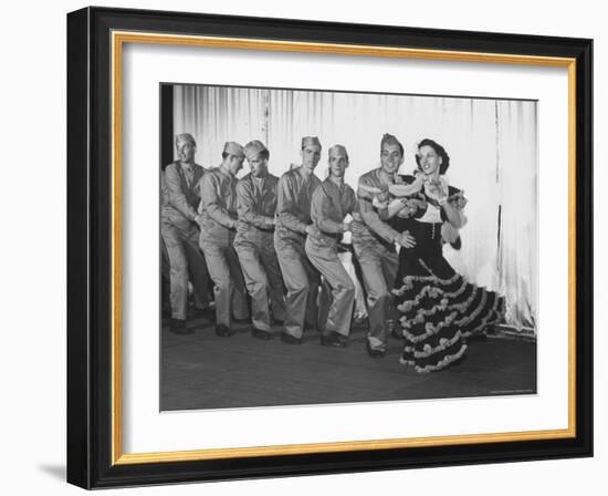 View of a Production of the Play "We're Telling You" at a WAC and Soldier Show-Charles E^ Steinheimer-Framed Photographic Print