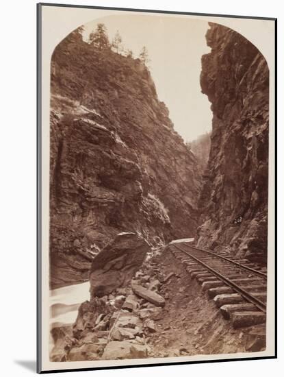 View of a Railroad in the Rockies, C.1865 (Albumen Print from Wet Collodion Negative)-William Henry Jackson-Mounted Giclee Print