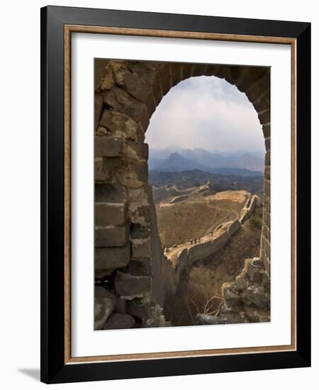 View of a Section of the Great Wall, Between Jinshanling and Simatai Near Beijing-John Woodworth-Framed Photographic Print