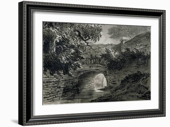 View of a Section of the Serpentine's Drainage System in Hyde Park, London, C1817-John Claude Nattes-Framed Giclee Print