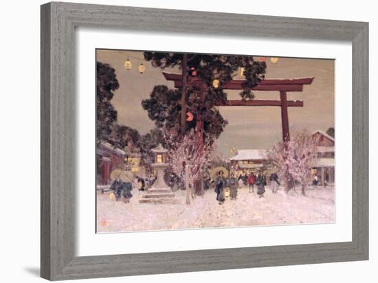 View of a Shinto Shrine, c.1889-Sir Alfred East-Framed Giclee Print