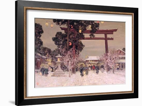 View of a Shinto Shrine, c.1889-Sir Alfred East-Framed Giclee Print