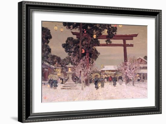 View of a Shinto Shrine, c.1889-Sir Alfred East-Framed Giclee Print