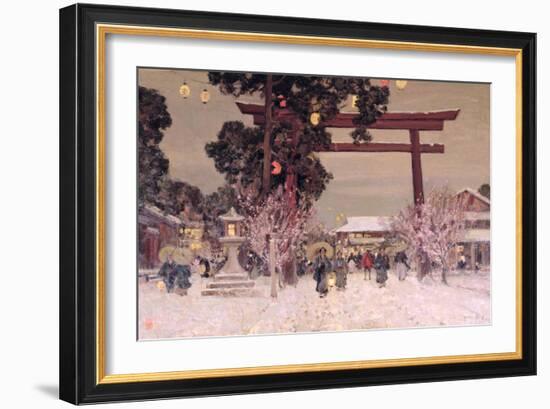 View of a Shinto Shrine, c.1889-Sir Alfred East-Framed Giclee Print