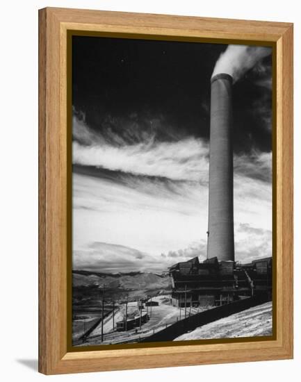 View of a Smoke Stack and Reclamation Buildings at the Very Top of the Hill-Charles E^ Steinheimer-Framed Premier Image Canvas