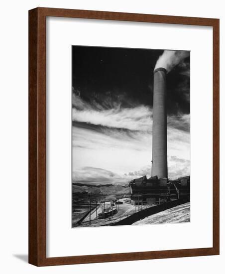 View of a Smoke Stack and Reclamation Buildings at the Very Top of the Hill-Charles E^ Steinheimer-Framed Photographic Print