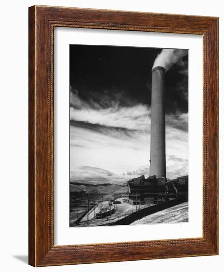 View of a Smoke Stack and Reclamation Buildings at the Very Top of the Hill-Charles E^ Steinheimer-Framed Photographic Print