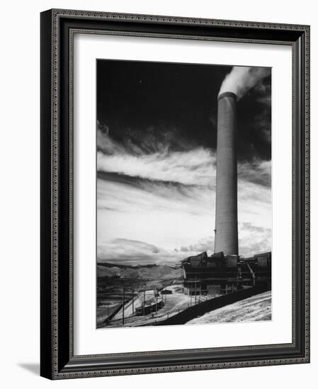 View of a Smoke Stack and Reclamation Buildings at the Very Top of the Hill-Charles E^ Steinheimer-Framed Photographic Print