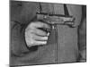 View of a Soldier Holding a US Army Colt Automatic .45 Caliber Pistol-William Vandivert-Mounted Photographic Print