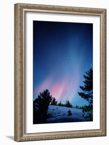 View of a Spectacular Aurora Borealis Display-Pekka Parviainen-Framed Photographic Print