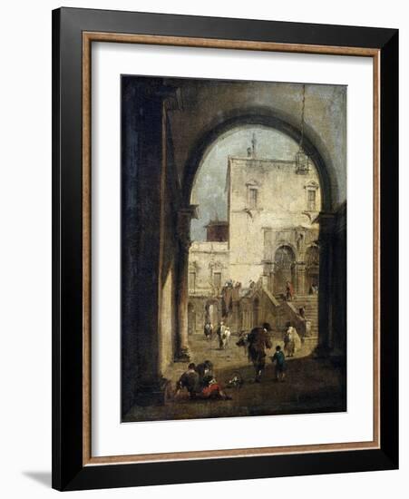 View of a Square and a Palace, Between 1775 and 1780-Francesco Guardi-Framed Giclee Print