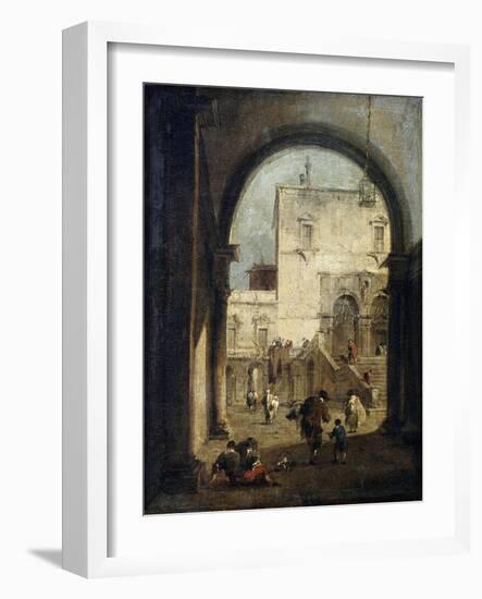 View of a Square and a Palace, Between 1775 and 1780-Francesco Guardi-Framed Giclee Print