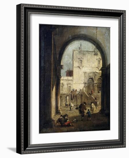 View of a Square and a Palace, Between 1775 and 1780-Francesco Guardi-Framed Giclee Print