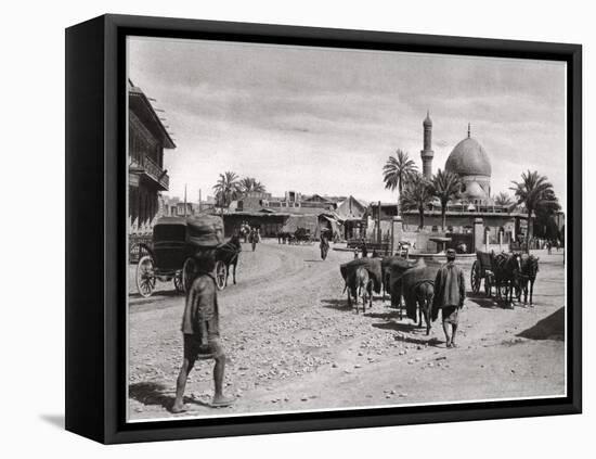 View of a Street from the North Gate, Baghdad, Iraq, 1925-A Kerim-Framed Premier Image Canvas