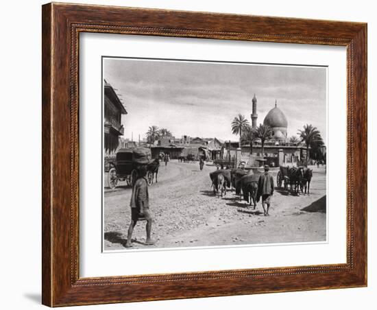 View of a Street from the North Gate, Baghdad, Iraq, 1925-A Kerim-Framed Giclee Print