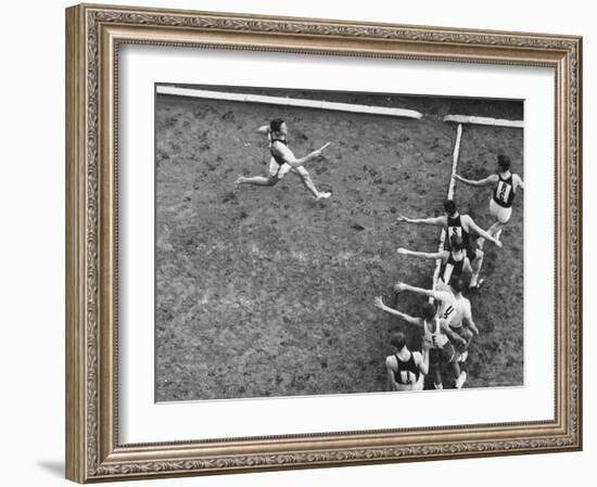 View of a US Track Race, University of Pennsylvania-George Silk-Framed Photographic Print