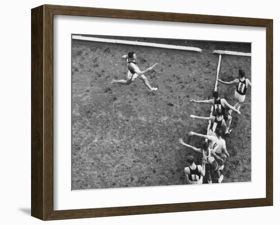 View of a US Track Race, University of Pennsylvania-George Silk-Framed Photographic Print