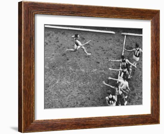 View of a US Track Race, University of Pennsylvania-George Silk-Framed Photographic Print