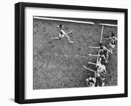 View of a US Track Race, University of Pennsylvania-George Silk-Framed Photographic Print