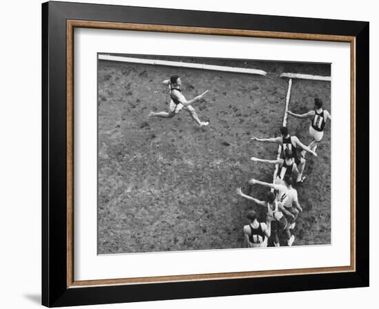 View of a US Track Race, University of Pennsylvania-George Silk-Framed Photographic Print