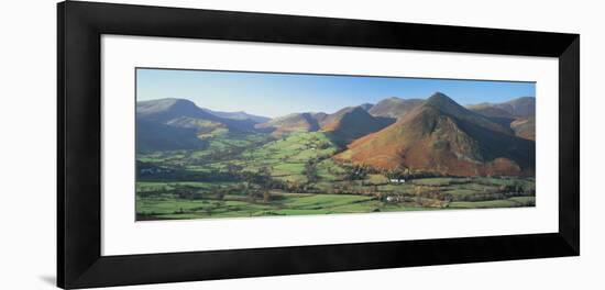 View of a Valley with Mountains, Newlands Valley, English Lake District, Cumbria, England-null-Framed Photographic Print