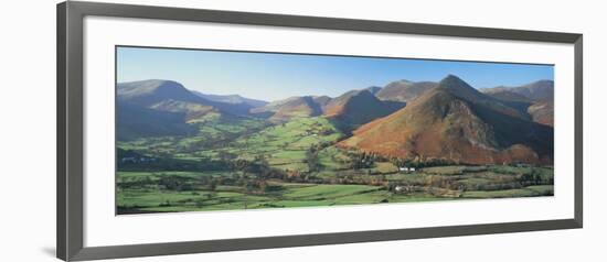 View of a Valley with Mountains, Newlands Valley, English Lake District, Cumbria, England-null-Framed Photographic Print