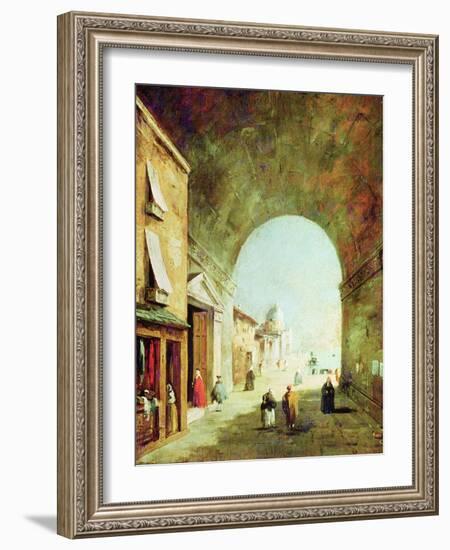 View of a Venetian Street-Francesco Guardi-Framed Giclee Print