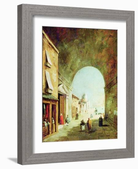 View of a Venetian Street-Francesco Guardi-Framed Giclee Print