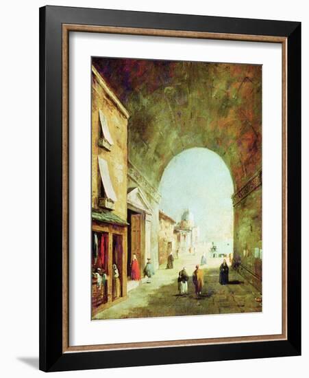 View of a Venetian Street-Francesco Guardi-Framed Giclee Print