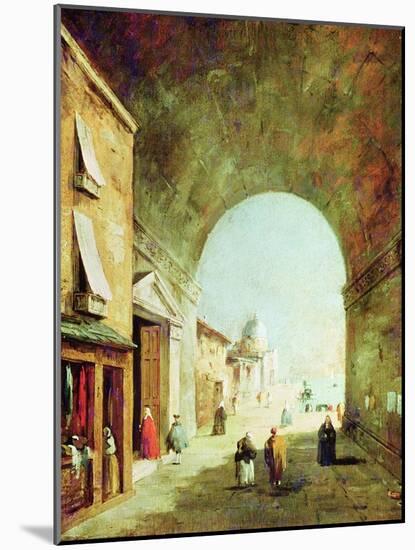 View of a Venetian Street-Francesco Guardi-Mounted Giclee Print