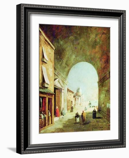 View of a Venetian Street-Francesco Guardi-Framed Giclee Print