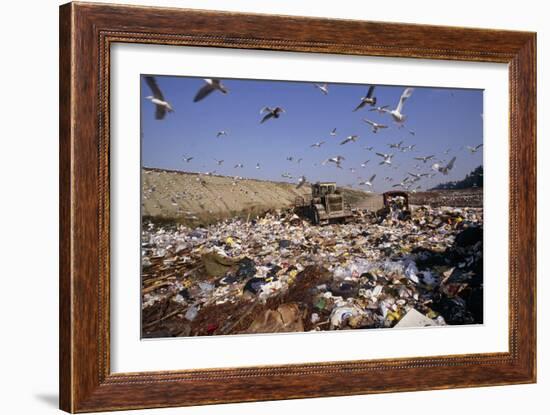 View of a Waste Landfill Site-David Nunuk-Framed Photographic Print