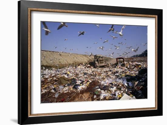 View of a Waste Landfill Site-David Nunuk-Framed Photographic Print