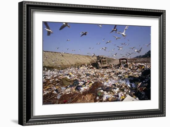 View of a Waste Landfill Site-David Nunuk-Framed Photographic Print