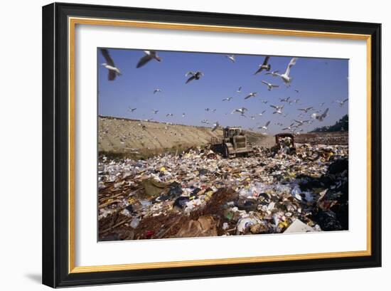 View of a Waste Landfill Site-David Nunuk-Framed Photographic Print