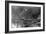 View of a Western Pacific Train on a Bridge - Plumas County, CA-Lantern Press-Framed Premium Giclee Print