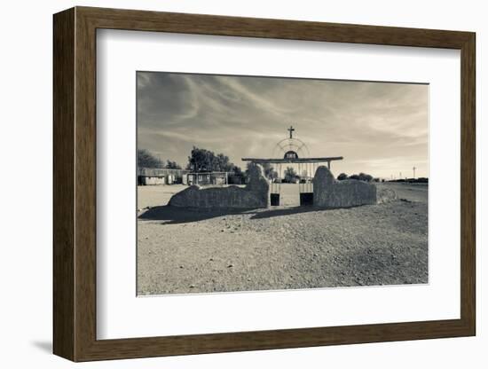 View of abandoned church gate, Baquedano, Chile-null-Framed Photographic Print