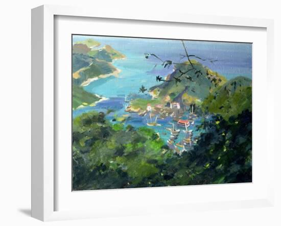 View of Aberdeen from the Peak, Hong Kong-Anne Durham-Framed Giclee Print