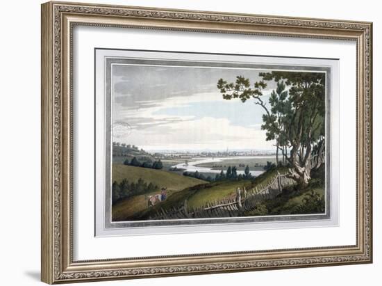 View of Abingdon from Nuneham Park, Berkshire, 1793-Joseph Constantine Stadler-Framed Giclee Print