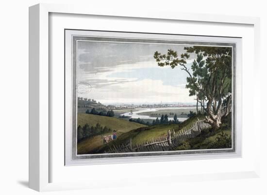 View of Abingdon from Nuneham Park, Berkshire, 1793-Joseph Constantine Stadler-Framed Giclee Print