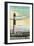 View of Absecon Lighthouse - Atlantic City, NJ-Lantern Press-Framed Premium Giclee Print
