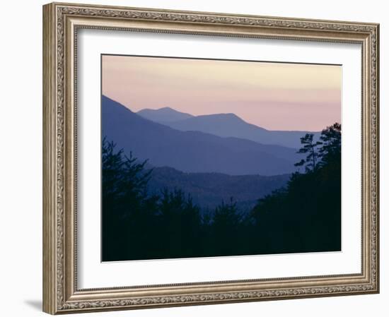 View of Afterglow from Foothills Park, West of Appalachian Mountains, Tennessee, USA-Julian Pottage-Framed Photographic Print