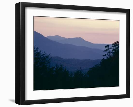 View of Afterglow from Foothills Park, West of Appalachian Mountains, Tennessee, USA-Julian Pottage-Framed Photographic Print