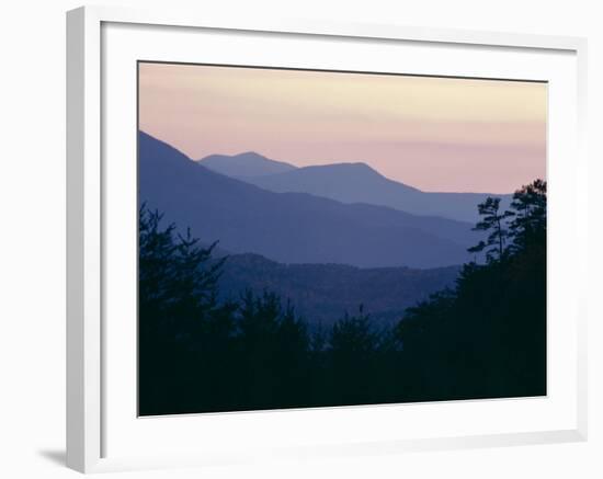 View of Afterglow from Foothills Park, West of Appalachian Mountains, Tennessee, USA-Julian Pottage-Framed Photographic Print