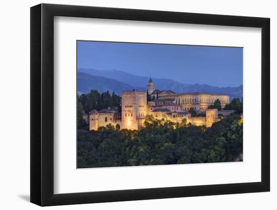 View of Alhambra Palace in the Evening.-Julianne Eggers-Framed Photographic Print